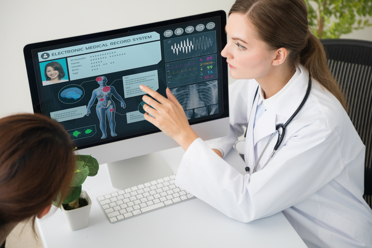 Electronic medical record concept.