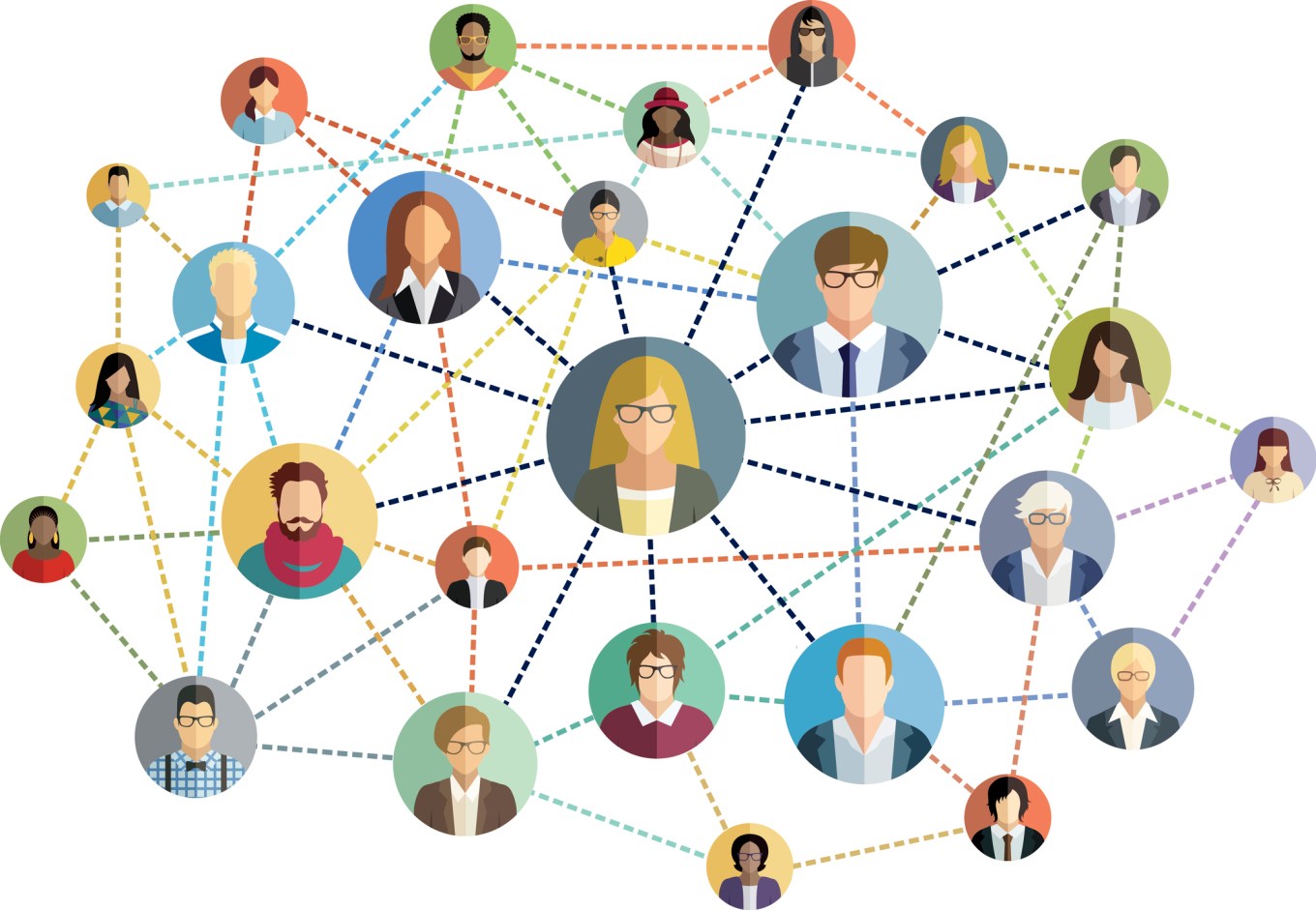 Social network - vector illustration.